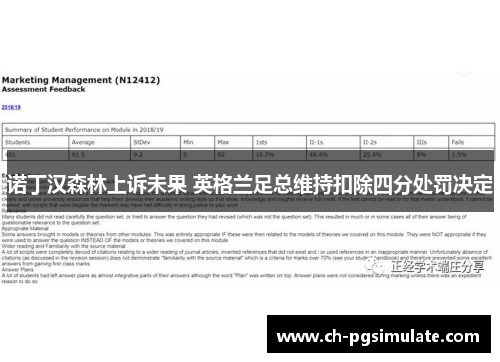 诺丁汉森林上诉未果 英格兰足总维持扣除四分处罚决定